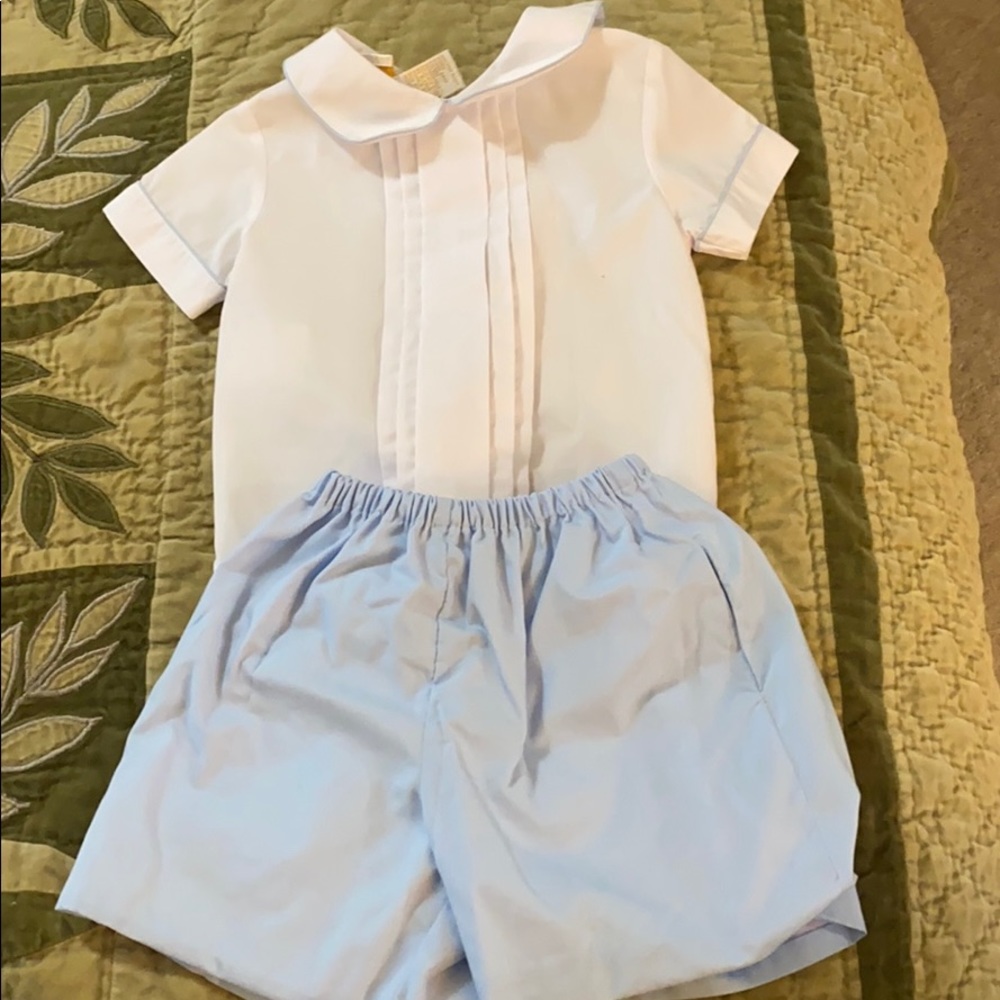 Boys pleated 2pc short set